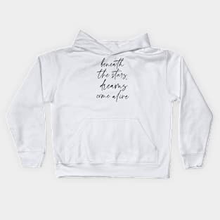 Beneath the Stars, Dreams Come Alive Kids Hoodie